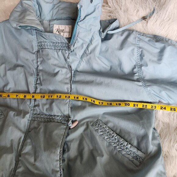 Vintage 80s Kent Street Womens Jacket Size Small Ski Pastel Blue Retro Full Zip - Picture 11 of 15